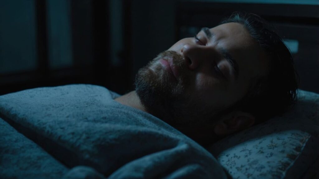 Por Leonardo.ai - Musculação melhora a qualidade do sono. Veja como dormir melhor.